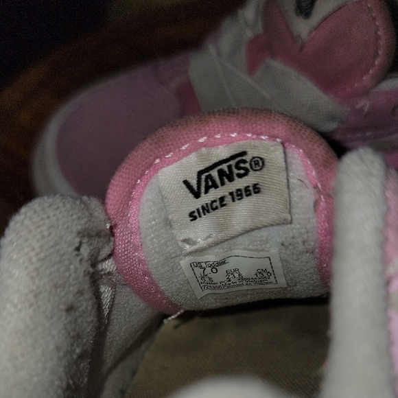 5 Pair Size 7 Toddler Girl Shoe Lot Vans, Crocs, Cat And Jack Pink - Picture 3 of 11